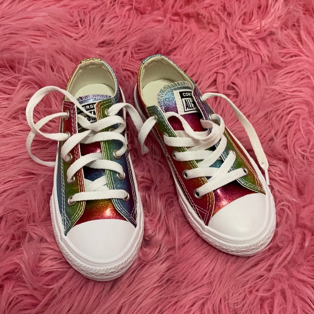 Girl rainbow converse low top